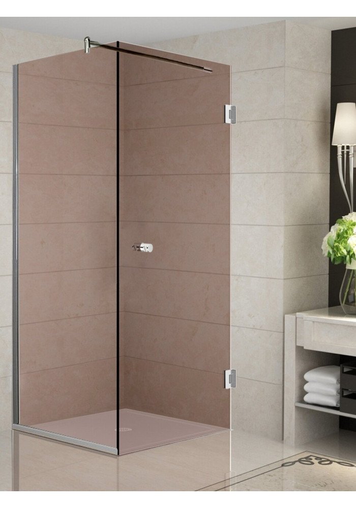 Temple Rendezvous Indigenous Cabina de dus, colt, patrata, 80x80 sticla bronz, 8 mm, model: QUELLE  PREMIUM
