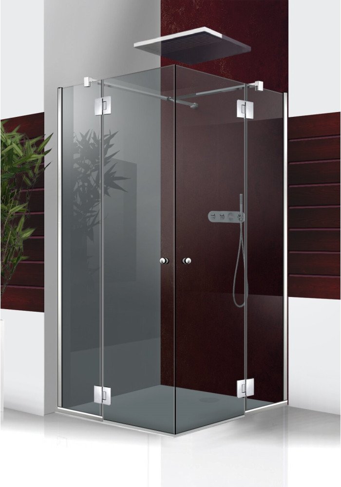 Bleed Become aware extend Cabina de dus colt, 90x90 sticla bronz, 8 mm, model: CLEAR SENSATION
