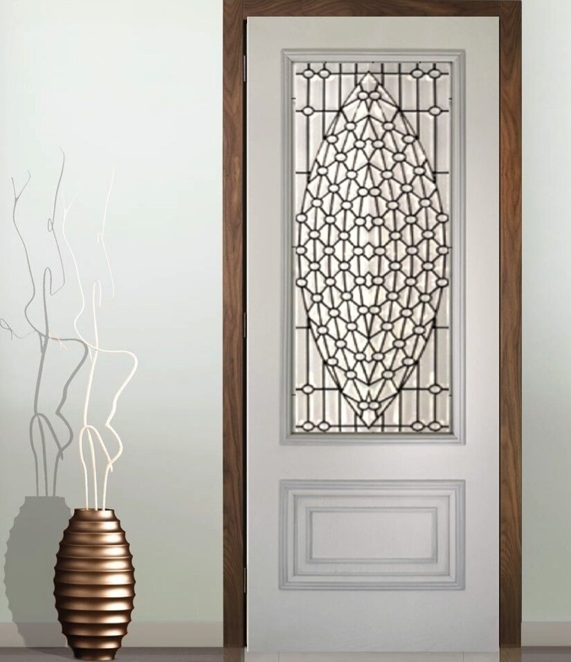 Shine hotel saddle Geam decorativ pentru usi interioare, cu cristale, model Cristal 17