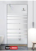 Paravan cabina de dus walk-in, (1157) Aqua Class ® INOX, model MULTILINE incolor, sticla clara securizata