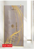 PARAVAN DUS BRONZ FULL INOX AURIU