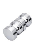Maner knob tip buton pentru usa sticla INOX 