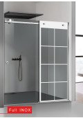 PARAVAN DUS CU USA GLISANTA GRI FULL INOX