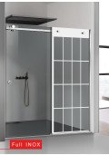 PARAVAN DUS GLISANT GRI FULL INOX