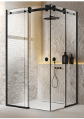 CABINA DUS GLISSANDO DUO NEGRU MAT