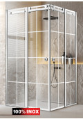 CABINA DUS GLISANT FULL INOX MODE ALB