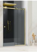 PARAVAN DUS CU USA GLISANTA GRI FULL INOX AURIU