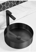 Lavoar INOX negru gun metal rotund