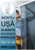 Montaj usa glisanta dus cu perete fix