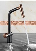 Baterie cu cap extractibil negru cu rose gold