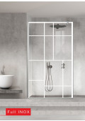Paravan cabina de dus walk-in, (1637) Aqua Roy ® INOX, model URBAN alb, sticla 8 mm, clara securizata, anticalcar