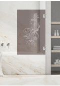 Paravan cada, model SWIRLY, sticla bronz