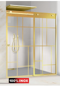 PARAVAN DUS FLOAT FULL INOX AURIU