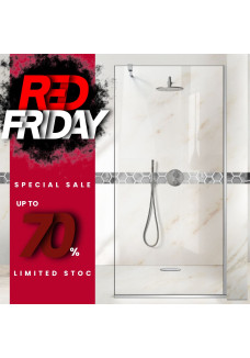 RED020 PARAVAN DUS WALK-IN STICLA CLARA AQUA ROY