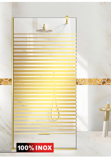 PARAVAN DUS FLOAT FULL INOX AURIU