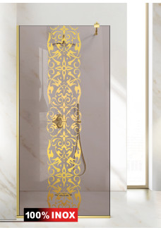 PARAVAN DUS BRONZ FULL INOX AURIU