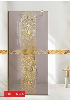 Paravan Cabina dus Walk in REGENCY ROYAL, profil auriu