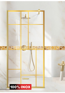 PARAVAN DUS FLOAT FULL INOX AURIU