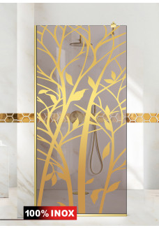 PARAVAN-DUS-WALK-IN-GOLD-WOOD