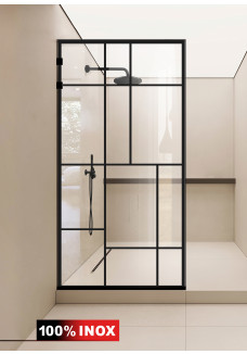 PARAVAN DUS FLOAT NEGRU DECORAT