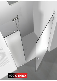 Paravan dus pentru nisa Aqua Line cu feronerie inox