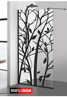 PARAVAN - DUS - WALK IN - WOOD NEGRU