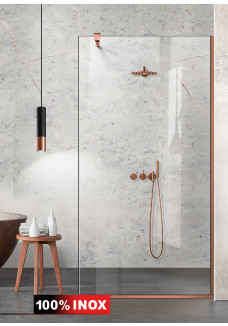 PARAVAN DUS FLOAT FULL INOX COPPER