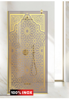 PARAVAN DUS BRONZ FULL INOX AURIU