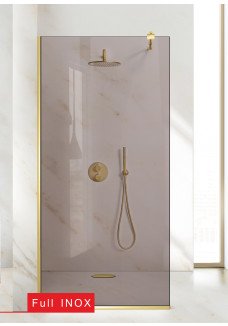 PARAVAN DUS BRONZ FULL INOX AURIU