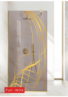 PARAVAN DUS BRONZ FULL INOX AURIU
