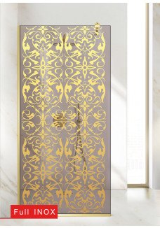 PARAVAN DUS BRONZ FULL INOX AURIU