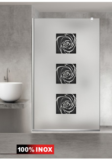 Paravan dus Rose sticla mata, culoare sablare: antracit