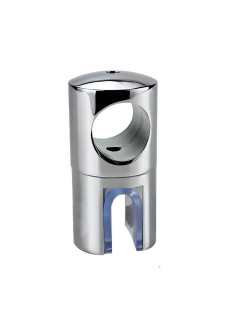 Capat bara sticla cu trecere rotund INOX lucios (FI=19 mm)