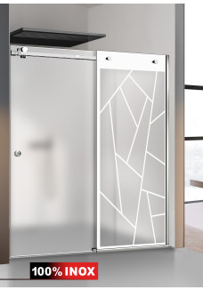 PARAVAN DUS CU USA GLISANTA MAT FULL INOX