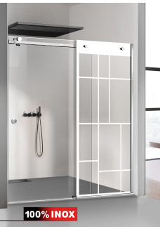 PARAVAN DUS GLISANT FLOAT FULL INOX