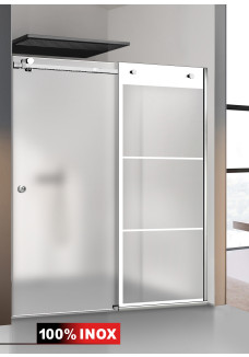 PARAVAN DUS MAT FULL INOX VINTAGE