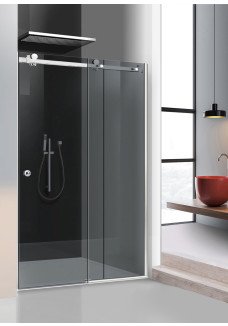 PARAVAN DUS CU USA GLISANTA GRI FULL INOX
