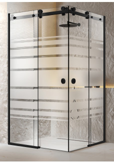 CABINA DUS GLISSANDO DUO NEGRU MAT MULTILINE NEGRU