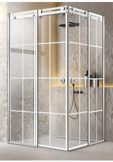 CABINA DUS GLISANT FULL INOX MODE ALB