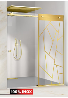 PARAVAN DUS CU USA GLISANTA FLOAT FULL INOX AURIU