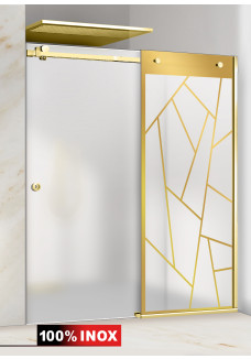 PARAVAN DUS CU USA MAT FULL INOX AURIU