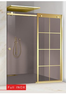 PARAVAN DUS BRONZ FULL INOX AURIU