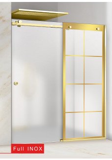 PARAVAN DUS CU USA GLISANTA FLOAT FULL INOX AURIU