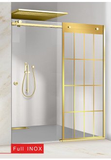 PARAVAN DUS GLISANT FLOAT FULL INOX AURIU