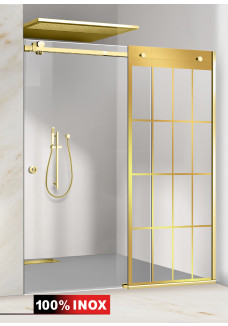 PARAVAN DUS GLISANT FLOAT FULL INOX AURIU