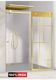 PARAVAN DUS CU USA FLOAT FULL INOX AURIU