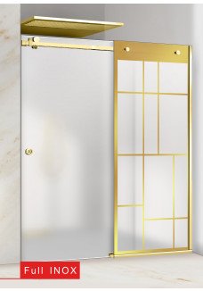PARAVAN DUS CU USA FLOAT FULL INOX AURIU