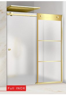 PARAVAN DUS CU USA GLISANTA MAT FULL INOX AURIU