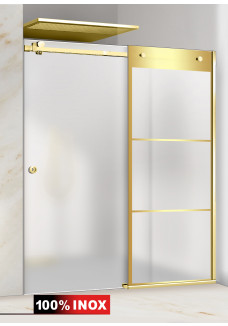 PARAVAN DUS CU USA GLISANTA MAT FULL INOX AURIU