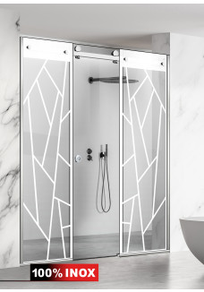 PARAVAN DUS GLISANT FLOAT FULL INOX ATLAS